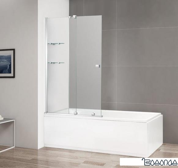 Стеклянная шторка для ванны Cezares Stream-VFS-11-100/150-C-Cr