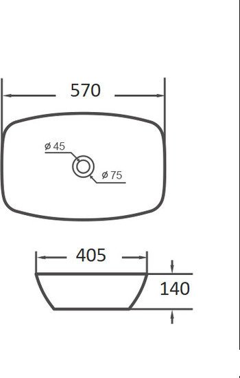 Умывальник Aquaceramika Nova AC9542(M001)
