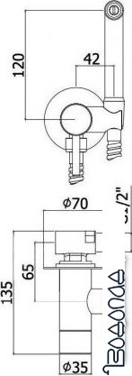 Смеситель Paffoni Tweet Round ZDUP110BO