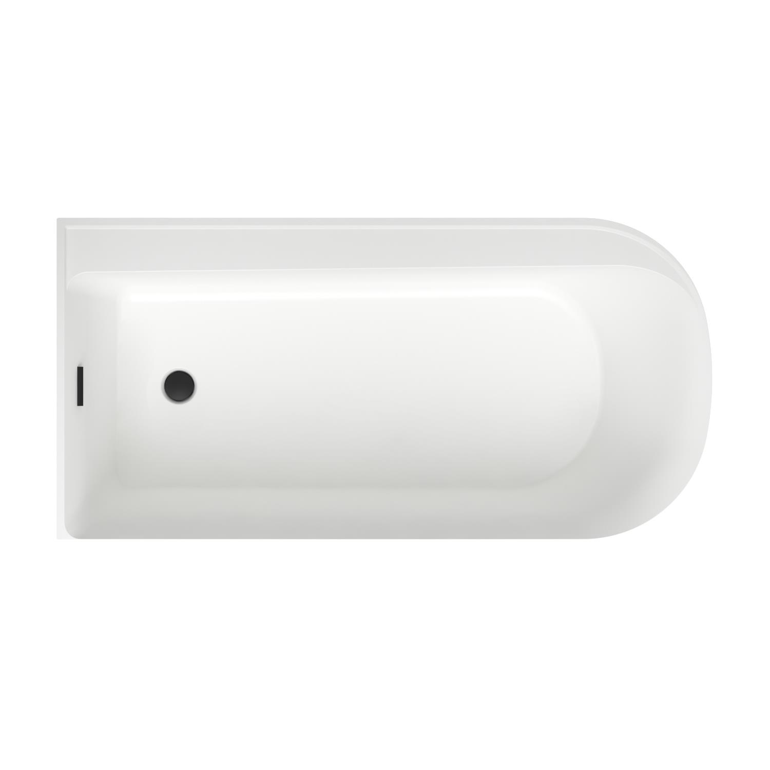 Матовый чёрный на асимметричном белом
