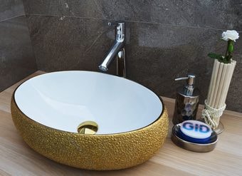 Умывальник Gid NC433 (белый/золотой)