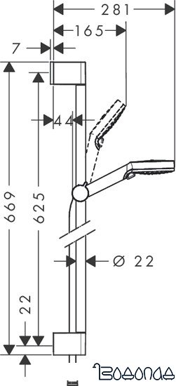 Душевой гарнитур Hansgrohe Crometta Vario [26532400]