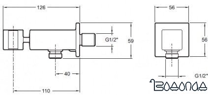 Держатель душевой лейки Jacob Delafon E14791-CP