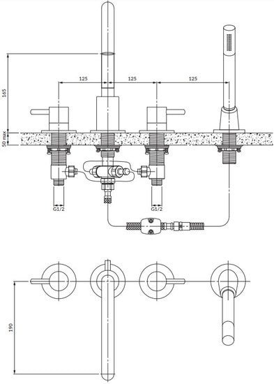 Смеситель Omnires Y Y1232GL