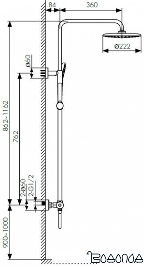 Душевая система Kaiser Cesar 05177 фото 2