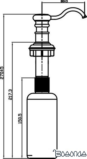 Дозатор для жидкого мыла Omoikiri OM-01-BE (ванильный)
