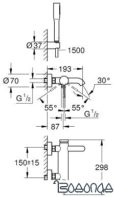 Смеситель Grohe Essence New 33628001 фото 2