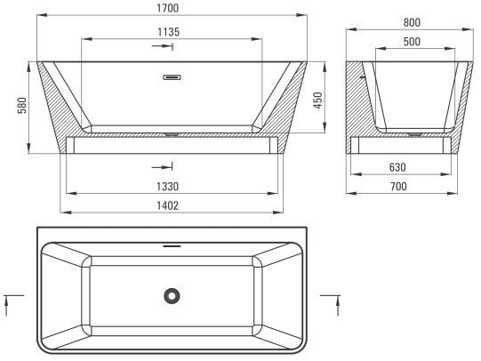 Ванна Deante Hiacynt KDH 017W 170x80