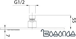 Верхний душ Valvex Dione Rose Gold 2445430 фото 3