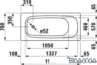 Ванна Laufen Pro 150x70 [221950]