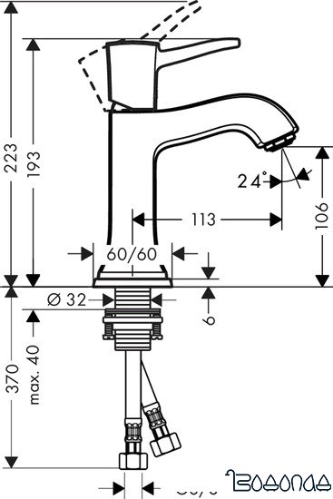 Вентиль Hansgrohe Metropol Classic 31301090 (хром/золото)