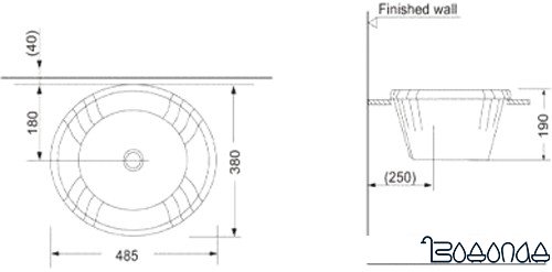Умывальник Porta Flavio HDL407B фото 2
