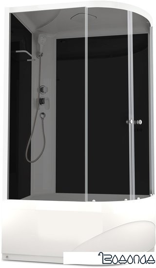 Душевая кабина Domani-Spa Delight 128 High 120x80 L (черный/тонированное) фото 1