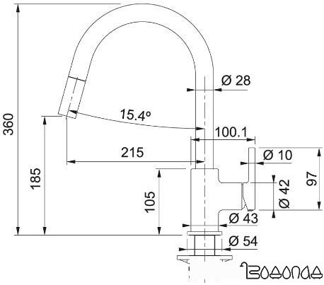 Смеситель Franke Lina 115.0626.083 (бежевый) фото 2