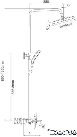 Душевая система Gappo G2403-6