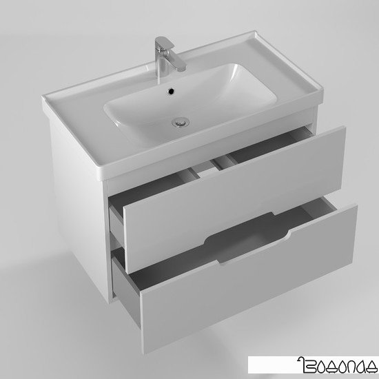 Briz Тумба подвесная Пола 90 с умывальником Грэйс фото 2