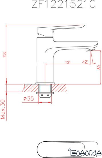 Смеситель Cron CN10521 (хром)