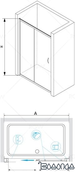 Душевая дверь RGW PA-016 150 (хром/прозрачное стекло)