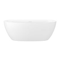 Отдельностоящая  акриловая ванна Wellsee Enjoy e Amedeo 23740102R, 175*83 см, цвет белый  глянец. Набор 4 в 1: ванна 237401000, ножки, экран, слив-перелив  глянцевый белый 231922000.