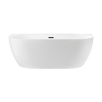 Пристенная акриловая ванна Wellsee Belle Spa 3.0 235901003, 170*80 см Набор 4 в 1: ванна 235901000, ножки, экран, слив-перелив матовый черный 231924000.