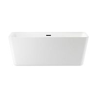 Отдельностоящая акриловая ванна Wellsee DeSire 231501003, 159,5*77 см Набор 4 в 1: ванн 231501000, ножки, экран, слив-перелив матовый черный 231919000.