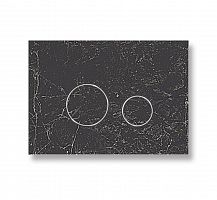 Каменная клавиша смыва Lavinia Boho RelFix 38050902, цвет greek black, с хромированной кромкой по периметру клавиш