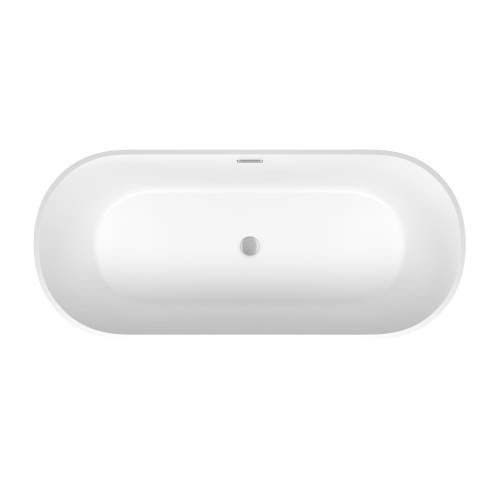 Отдельностоящая  акриловая ванна Wellsee Shell 28170401R, 180*80 см, цвет белый глянец.  Набор 4 в 1: ванна 281704000, ножки, экран, слив-перелив хром 231921000.