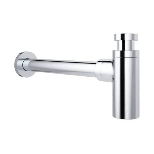 Накладная раковина на столешницу для ванной Lavinia Boho Sink 20215259R в наборе 3 в 1: раковина 48 см (белый глянец), донный клапан, сифон (цвет набора хром)