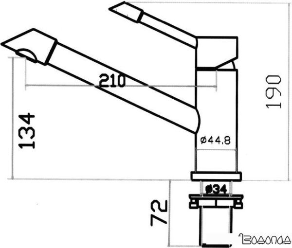 Смеситель ZorG SZR-1361 Elypso Inox