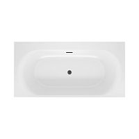 Акриловая  ванна Wellsee Dream For More 23790103R, 181*90 см, цвет белый глянец.  Набор 2 в 1: ванна 237901000, слив-перелив матовый черный 231924000.