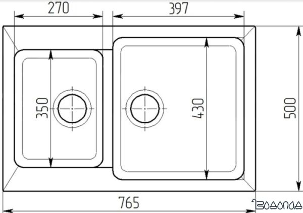 Кухонная мойка Gran-Stone GS-76K (309 темно-серый) Кухонная мойка Gran-Stone GS-76K (309 темно-серый)