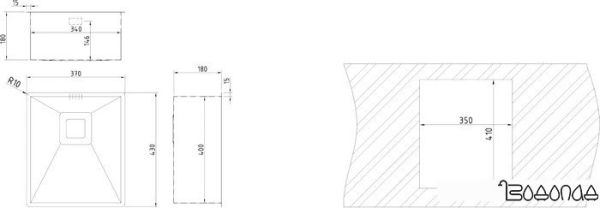 Кухонная мойка TEKA Square 340/400 (40170110)