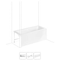 Акриловая ванна 170x75 с каркасом и экраном Lavinia Boho Pure S2-37100075 в комплекте 3 в 1: ванна 170 x 75 см, каркас, экран