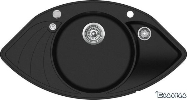 Кухонная мойка Aquasanita Papillon SCP151AW (black metallic 601)