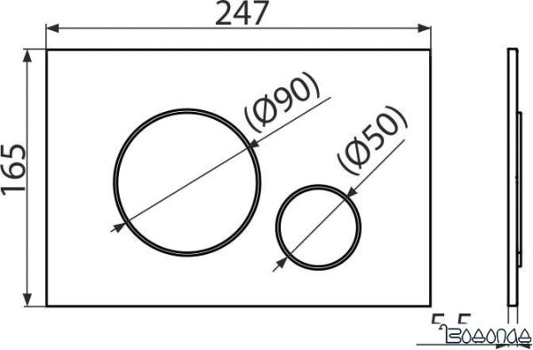 Панель смыва Alcaplast M671 (хром глянцевый)