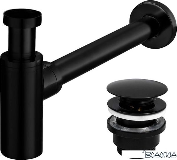 Сифон Rea Klik-Klak A5215 (черный матовый)