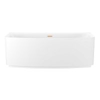 Пристенная  акриловая ванна Wellsee Ground Breaking 28770104R, 170*80 см, цвет  белый глянец. Набор 4 в 1: ванна 287701000, ножки, слив-перелив золото  231920000.