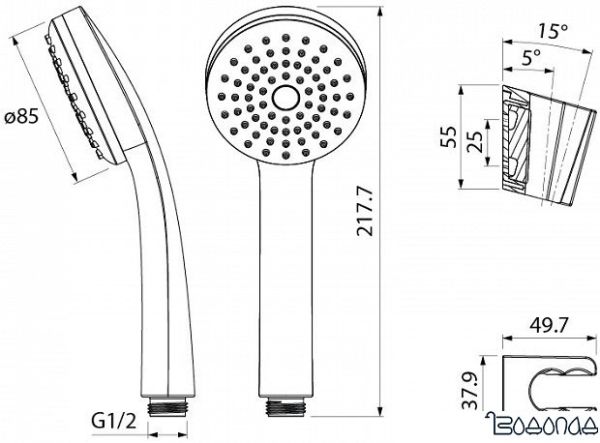 Душевой гарнитур IDDIS 0011F00i16