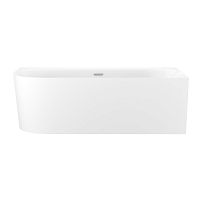 Пристенная  акриловая ванна Wellsee Collaro 28910501R, 170*80 см, цвет белый  глянец. Набор 4 в 1: ванна 289105000, ножки, экран, слив-перелив хром  231921000.