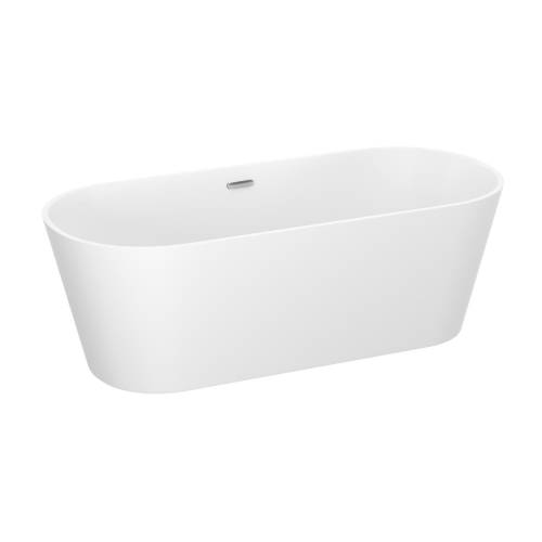 Отдельностоящая  акриловая ванна Wellsee Shell 28170401R, 180*80 см, цвет белый глянец.  Набор 4 в 1: ванна 281704000, ножки, экран, слив-перелив хром 231921000.