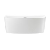 Пристенная акриловая ванна Wellsee Belle Spa 2.0 235801001, 160*75 см Набор 4 в 1: ванна 235801000, ножки, экран, слив-перелив хром 231921000.