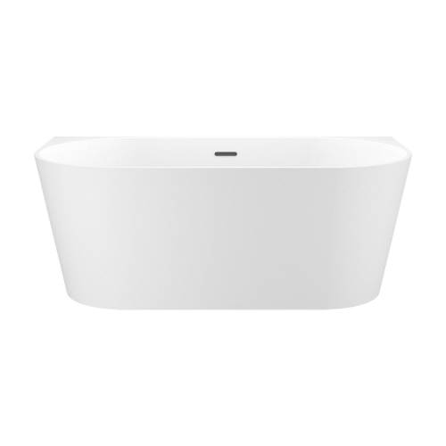 Пристенная  акриловая ванна Wellsee Excellence Pro 28760303R, 170*75 см, цвет белый  глянец. Набор 4 в 1: ванна 287603000, ножки, экран, слив-перелив  матовый черный 231924000.