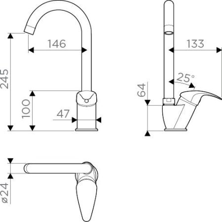 Смеситель Omoikiri Umi-C (хром) фото 2