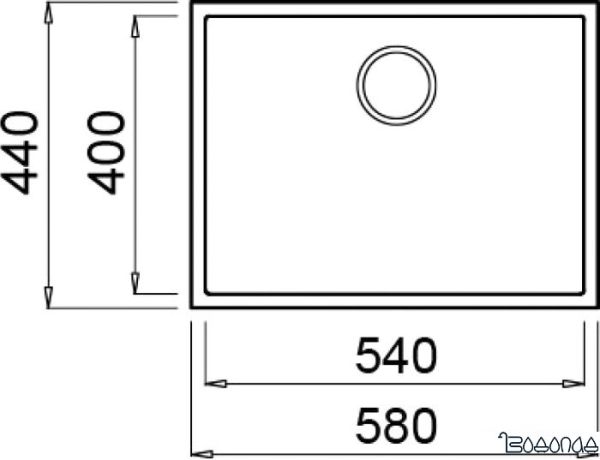 Кухонная мойка Elleci Quadra 110 Undermount White K96
