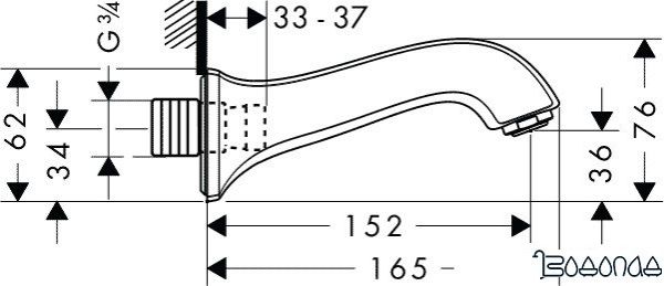 Излив Hansgrohe Metris Classic 13413