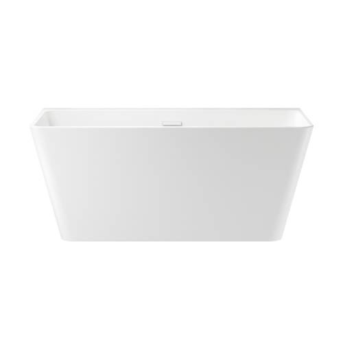 Отдельностоящая акриловая ванна Wellsee Graceful Pro 230901002, 140*74 см Набор 4 в 1: ванна 230901000, ножки, экран, слив-перелив глянцевый белый 231917000.