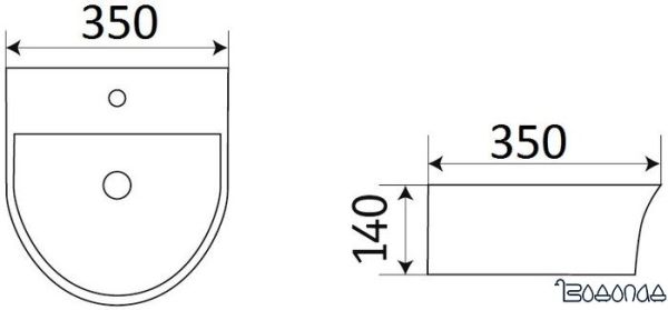 Умывальник CeramaLux 78370