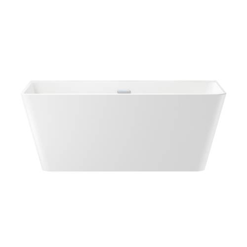 Отдельностоящая акриловая ванна Wellsee Graceful Pro 230902001, 150*77 см Набор 4 в 1: ванна 230902000, ножки, экран, слив-перелив хром 231916000.