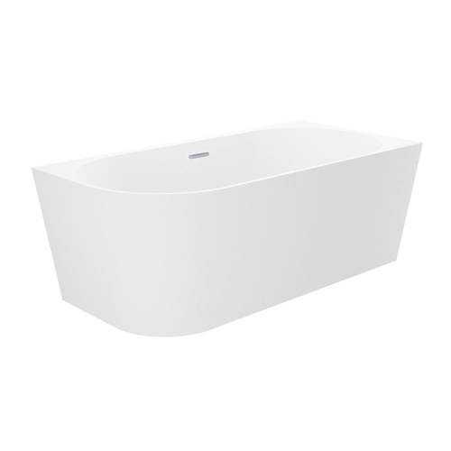 Пристенная  акриловая ванна Wellsee Excellence Pro 28761201R, 180*80 см, цвет белый  глянец. Набор 4 в 1: ванна 287612000, ножки, экран, слив-перелив хром  231921000.