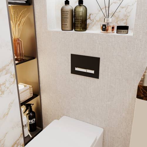 Инсталляция для унитаза комплект 5 в 1 Lavinia Boho Relfix 77020057: система инсталляции для подвесного унитаза, удлиненный комплект креплений, шумоизоляция, кнопка смыва, диспенсер